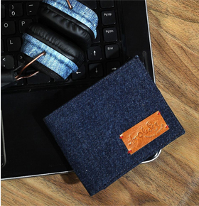AmrohaSay Stylish Upcycled Denim Everyday Wallet