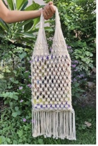 Handcrafted Macramé 'Jharokha' Designer Handbag / Bohemian Artisan Tote