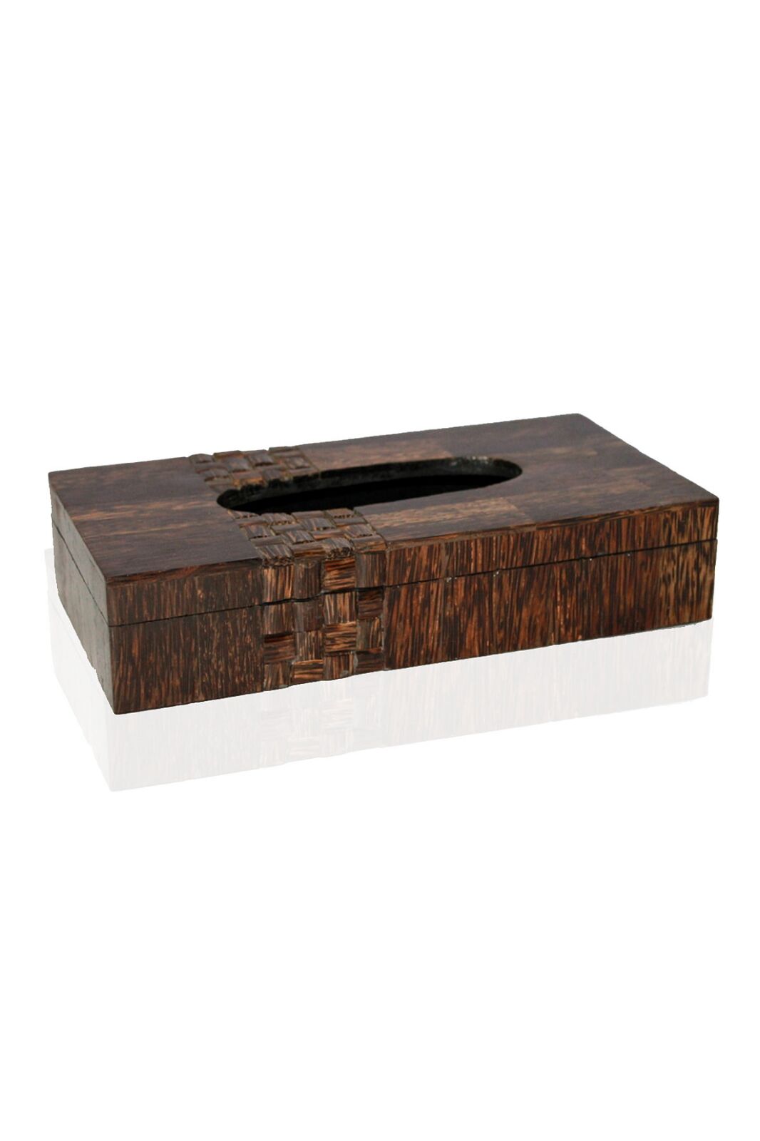 Opulent Homes Handcrafted Taadiwood Tissue Box