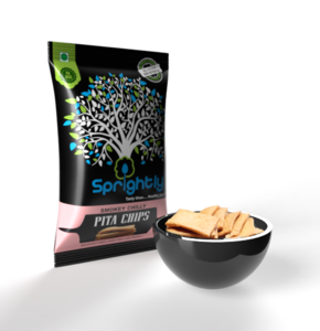 Sprightly Smoked Chilly Jain Pita Chips - Baked Gourmet Snack (125g,…