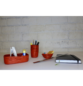 Handcrafted Eco-Friendly Stationery Holder Set