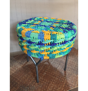 Home Decor Handcrafted Attractive Multicolour Small Pipe Pouffe