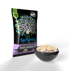 Sprightly BAKED CRACKER -SOUR CREAM & ONION 125g each - PACK OF 4…