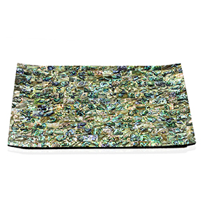Opulent Homes Green mother of pearl tray (12x7Inches) Designer Tray - 1pc