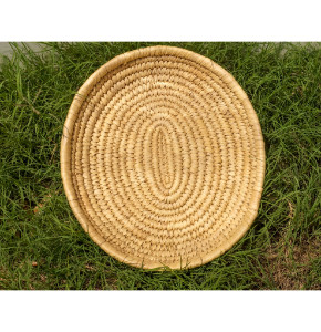 Home Decor Attractive Hand crafted Organic Sabai And full Date Palm Leaf Woven Basket Plus Tray