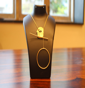 NAMEG Artisanal Bobo Statement Metal Necklace