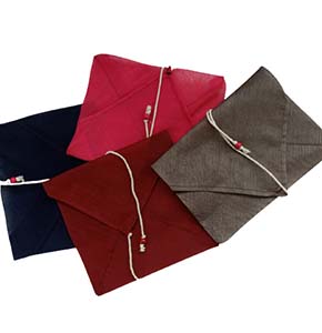 Bunko Junko Festive Handcrafted Fabric Shagun Envelopes (Pack of 4)