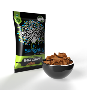 Sprightly Ragi Mint Masala Chips - Healthy Baked Millet Snack (70g,…