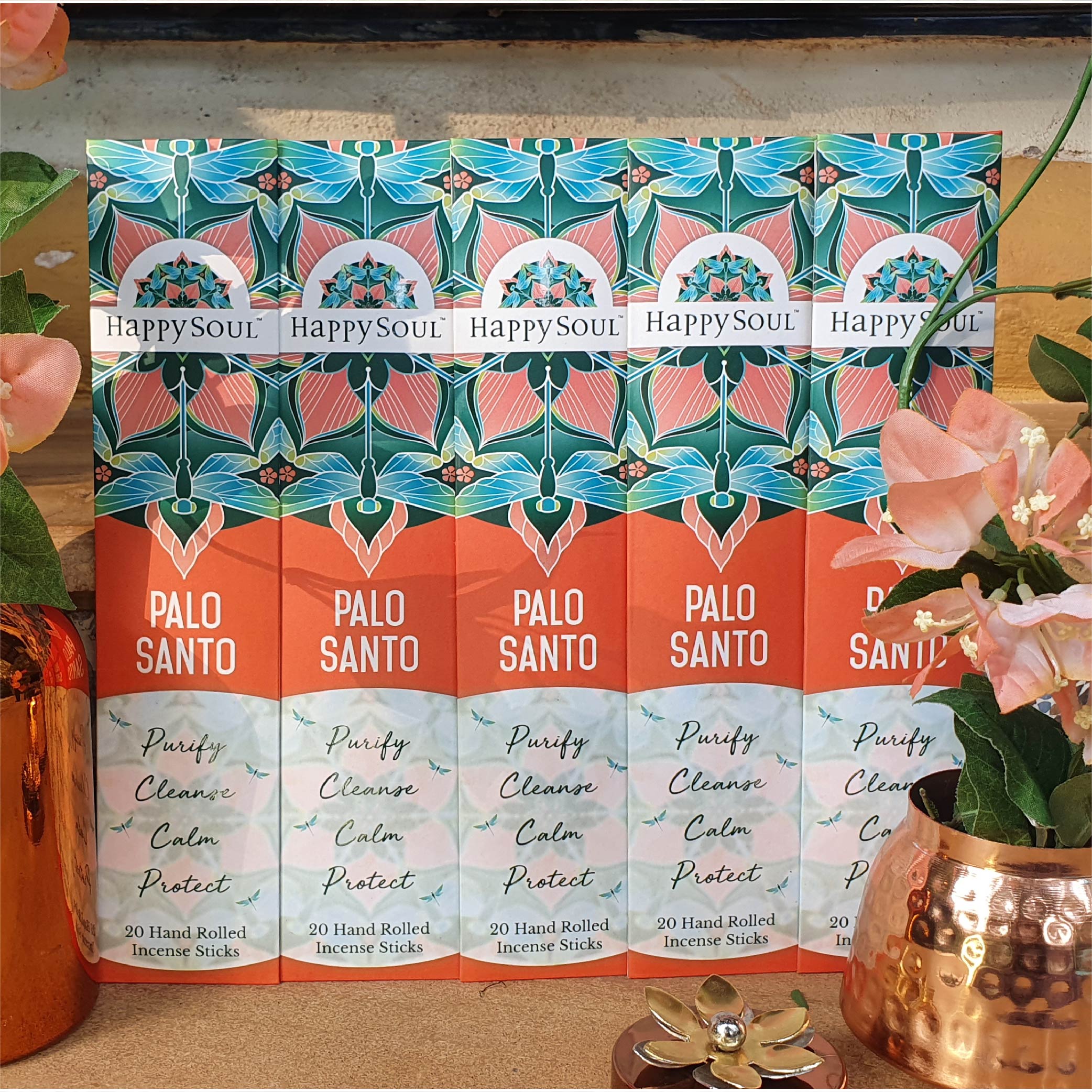 HAPPY SOUL Palo Santo Incense Sticks Agarbatti : Purify, Cleanse, Calm, Protect