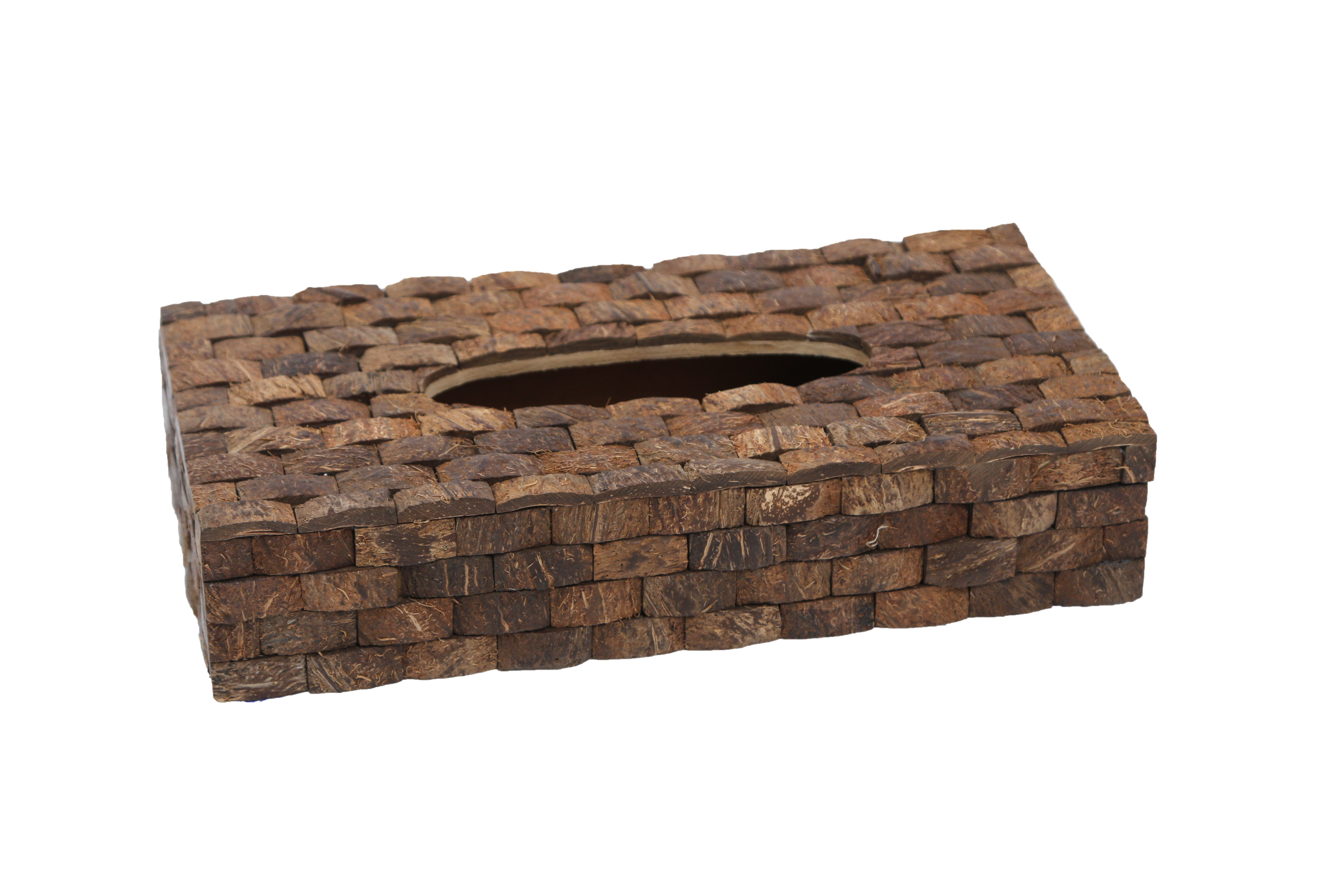 Opulent Homes Handcrafted Coconut Shell Tissue Box