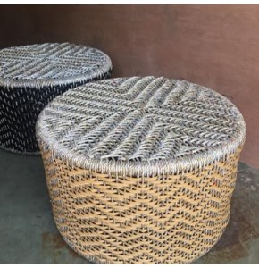 Handcrafted Upcycled Double Tyre Ottoman Chair by The Happy Elephant