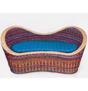 Eco-Friendly Upcycled Tyre Two-Seater Sofa / Sustainable Living Room…