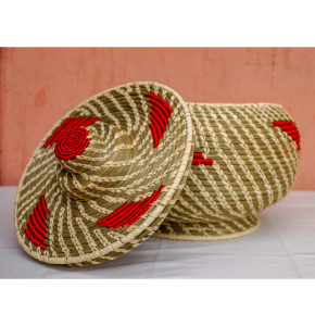 Attractive Home Decor Handcrafted Organic Sabai Storage Box With Lid