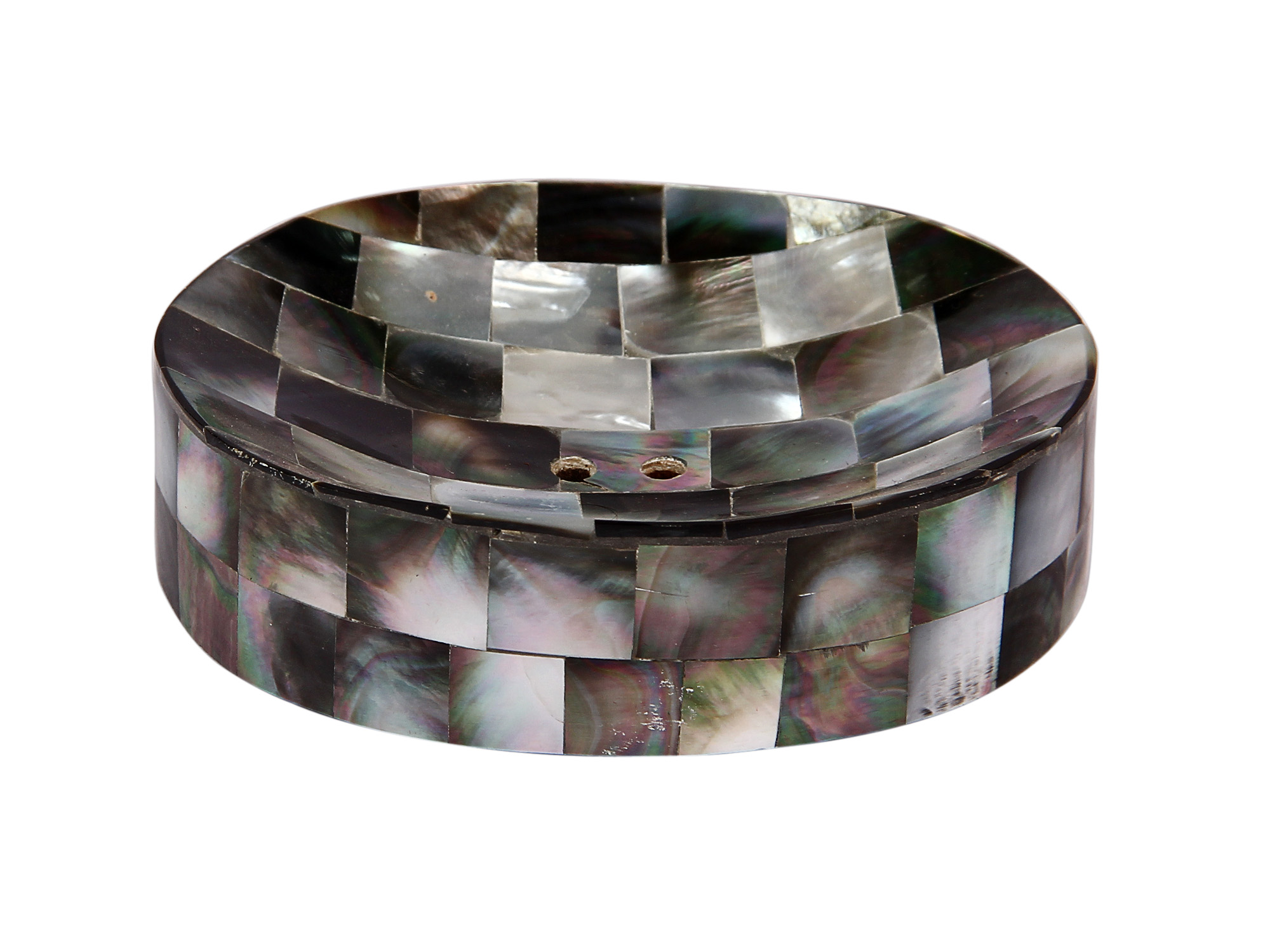 Handcrafted Resin & Black Mother of Pearl Decorative Soap Dish