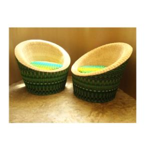 Attractive Home Decor Eco-Friendly Faros Angular Chair Green Colour