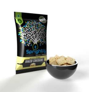 Sprightly BAKED CRACKER - MIXED HERB 125g each PACK OF 4 Crackers
