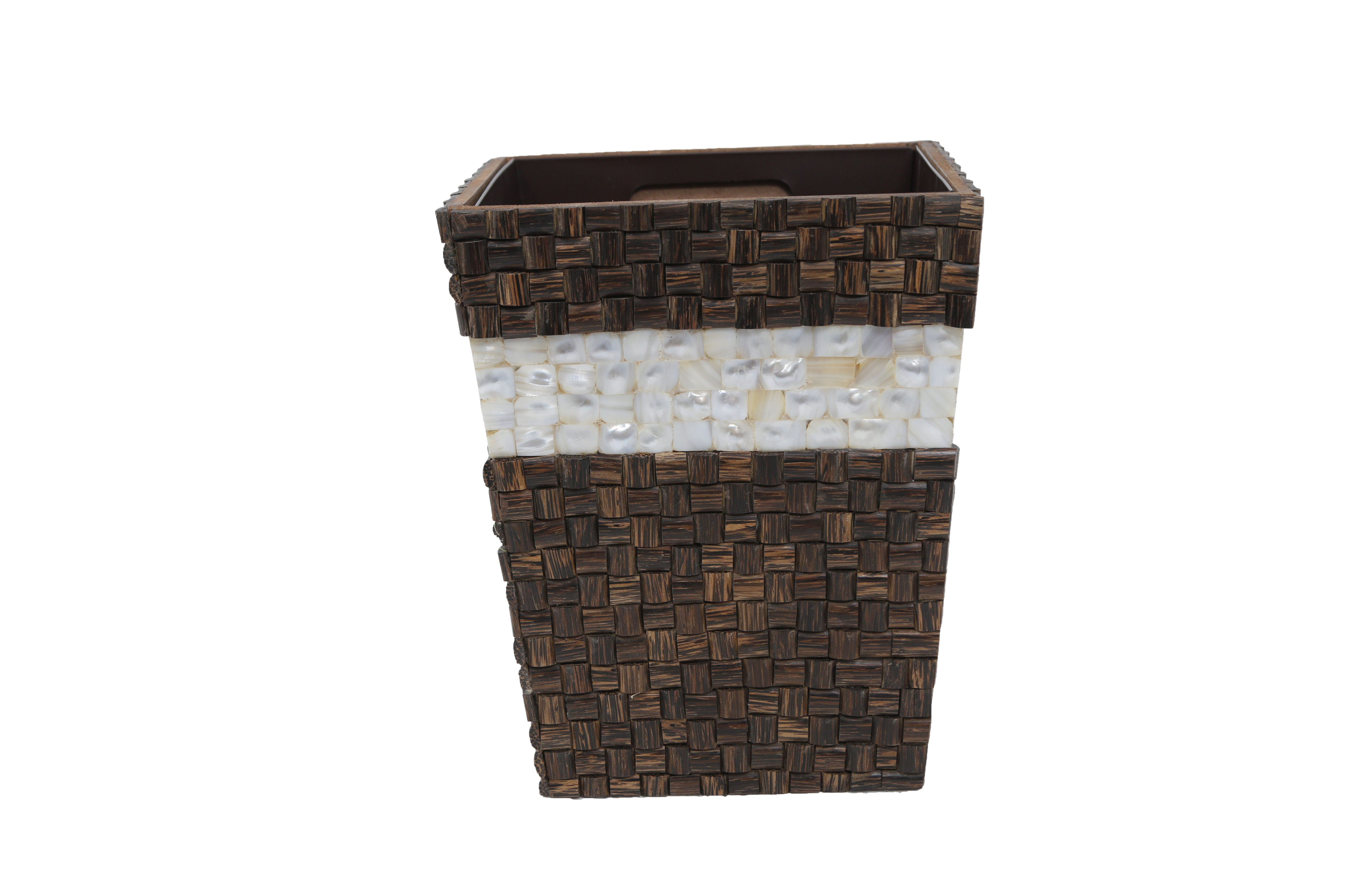 Opulent Homes Taadiwood Mother Of Pearl Dustbin10 -1pc