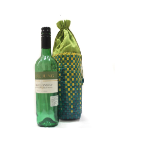 Handcrafted Palm Leaf Wine Bottle Holder - Eco-Friendly Single Bottle…