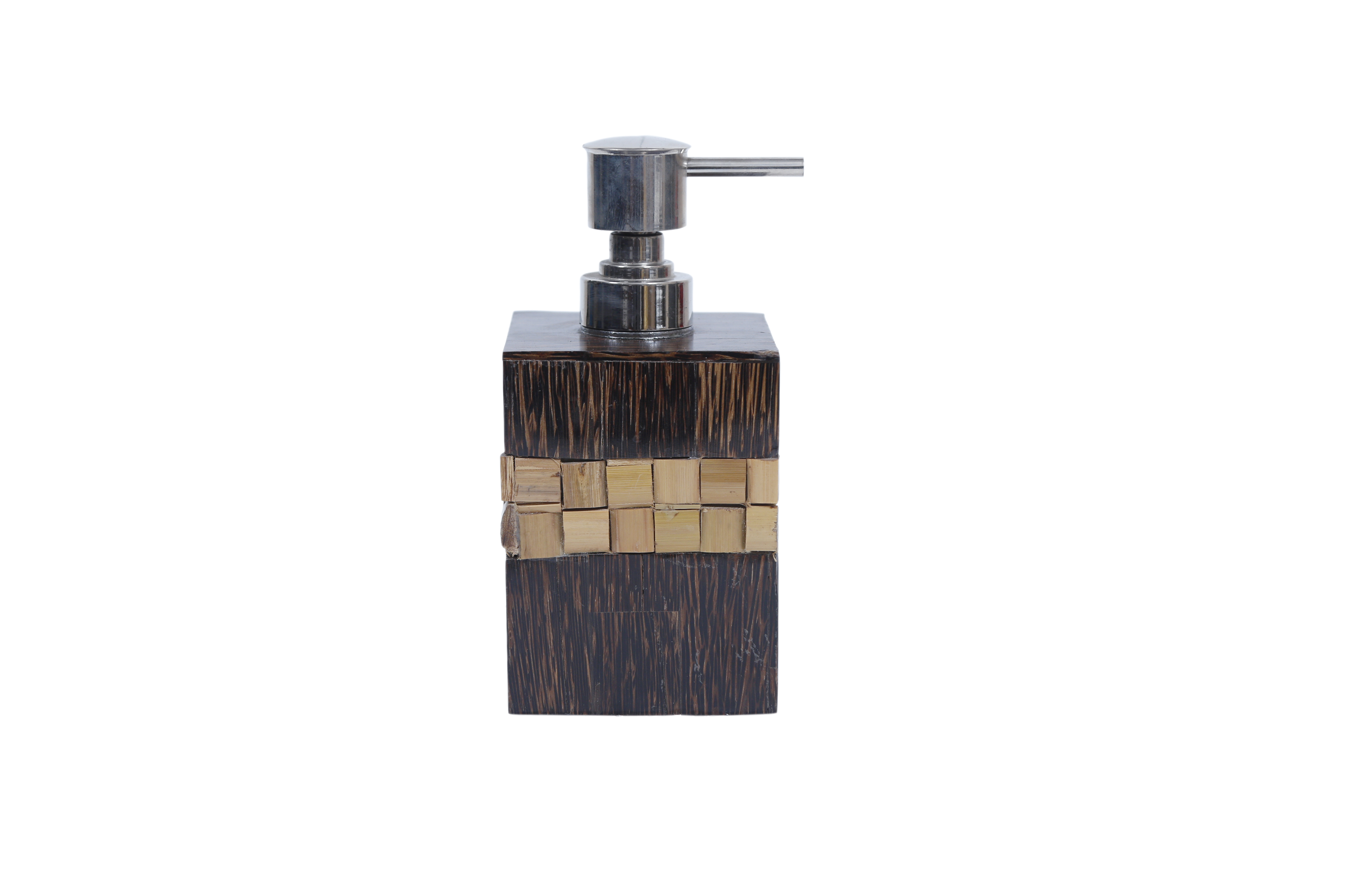 Handcrafted Taadiwood & Bamboo Band Liquid Soap Dispenser