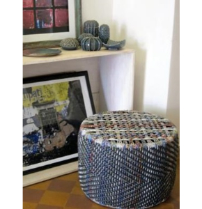 Home Decor Handcrafted Attractive Upcycled Double Tyre Ottoman