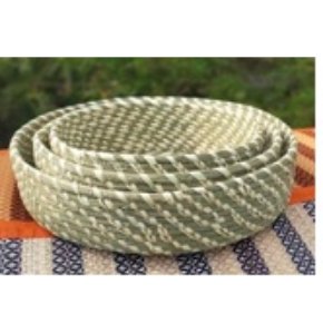 Handwoven Natural Fiber Nesting Storage Basket