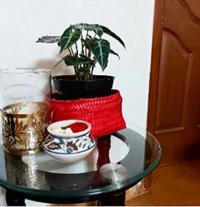 Handcrafted Recycled Plastic Woven Red Storage Basket