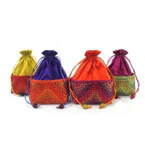 Handcrafted Eco-Friendly Palm Leaf Storage Pouch