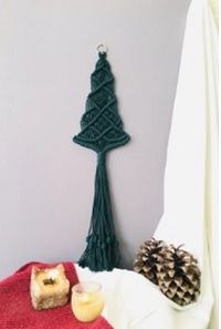 Get Handcrafted Macramé Christmas Tree Wallhanging