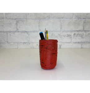 Recycled Plastic Red Pen Holder