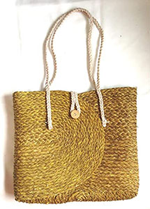 Handcrafted Dyed Sabai Grass Braided Everyday Tote Bag