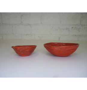 Best Quality Flat Bottom Round Bowl & Basket - Red