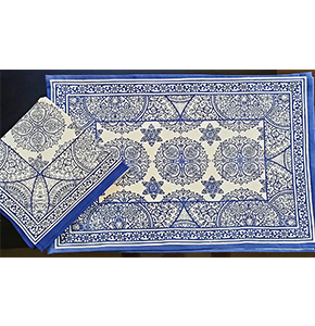 Cotton Dining Place mats and Napkins Block Printed Dining Table mats…