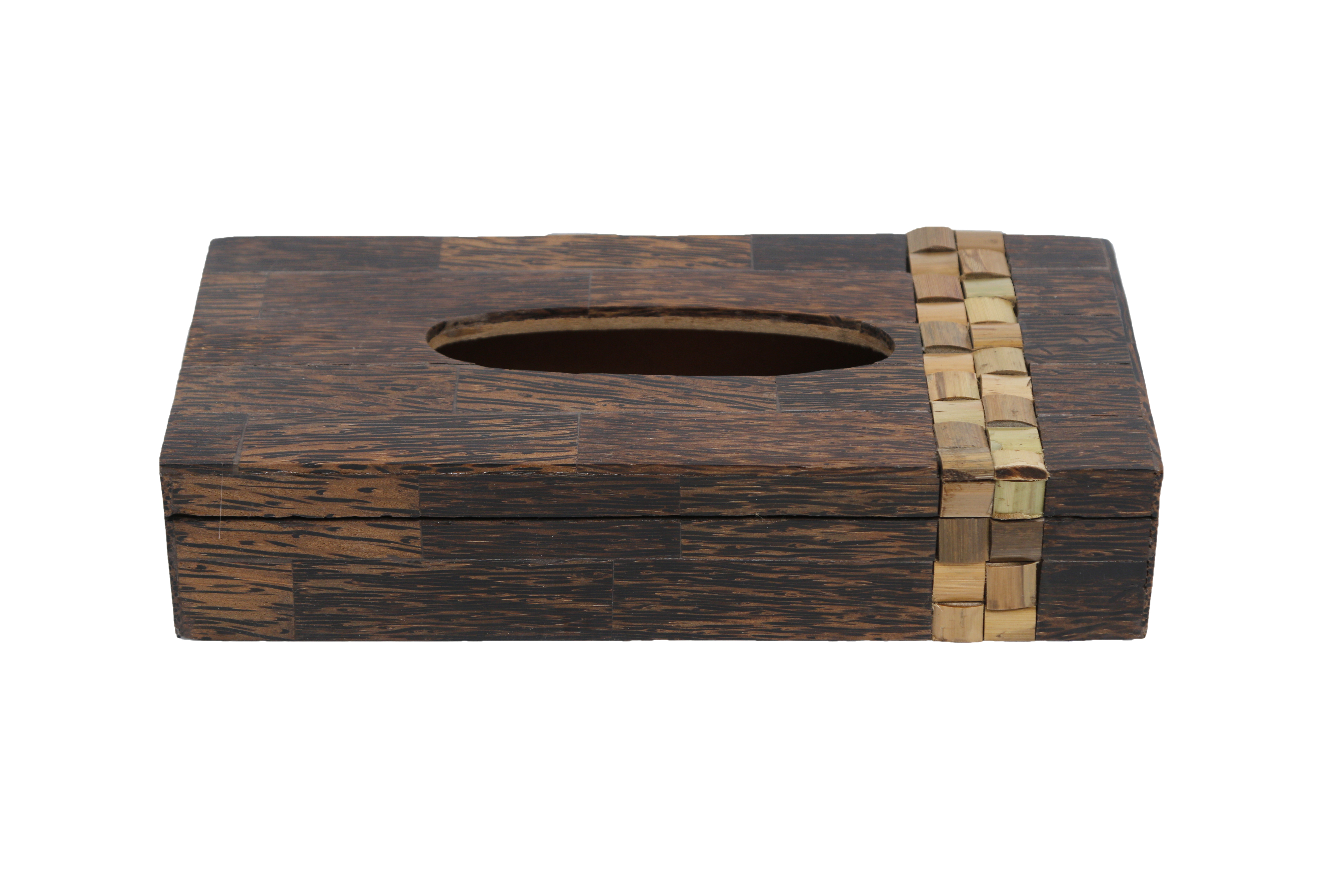 Handcrafted Bamboo & Taadi Wood Decorative Tissue Box