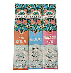 Happy Soul Love, Passion & Sensuality Series Natural Incense Sticks Trio