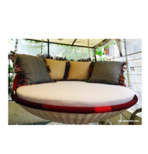 Outdoor Hanging Round Swing Bed