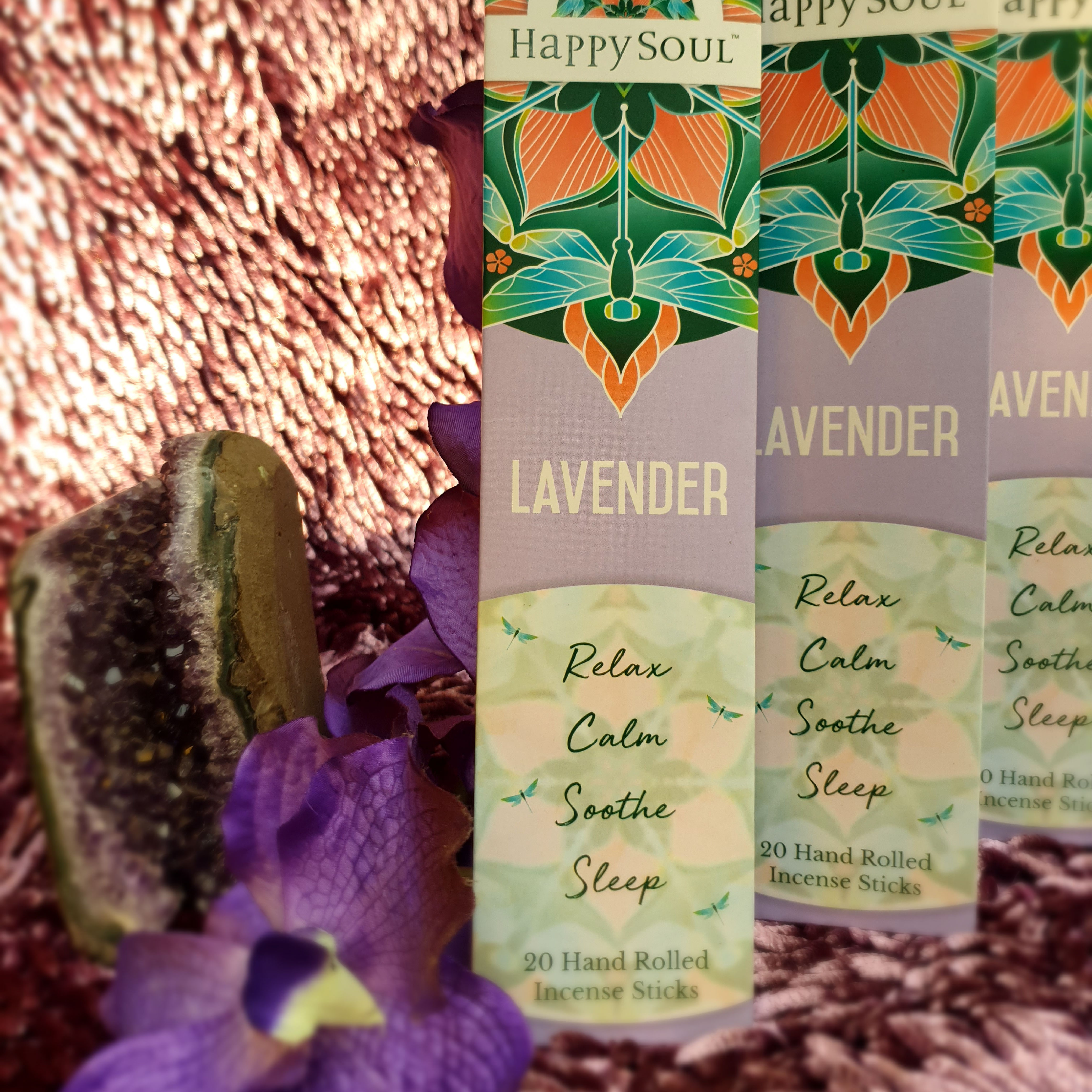 Happy Soul Relaxing Lavender Aromatherapy Incense Sticks Agarbatti