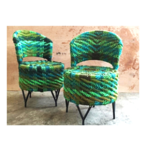 Home Decor Attractive Upcycled Pipe Chair Small Sets of 2