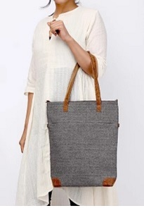Handcrafted Vegan Leather and Wool Convertible Tote Sling Bag