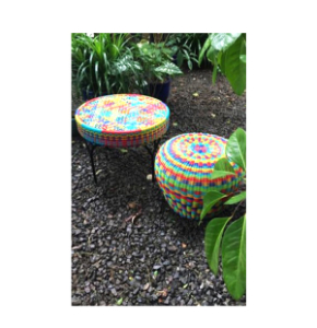 Home Decor Handcrafted Attractive Upcycled Vehicle Tyre Pouffes