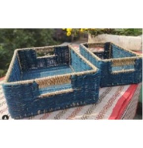 Handcrafted Organic Sabai Grass Multicolour Casserole Basket