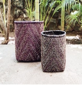 Handcrafted Palm Leaf Waste Paper Basket & Traditional Visiree Kottan…