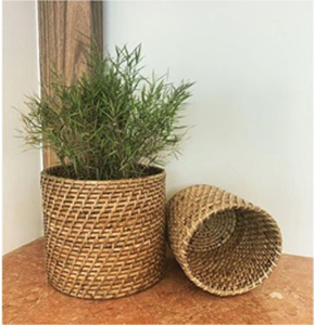Attractive Home Decor Organic Cane Planter Set