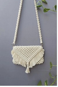 Handcrafted Macramé 'Tassel' Detachable Sling Bag